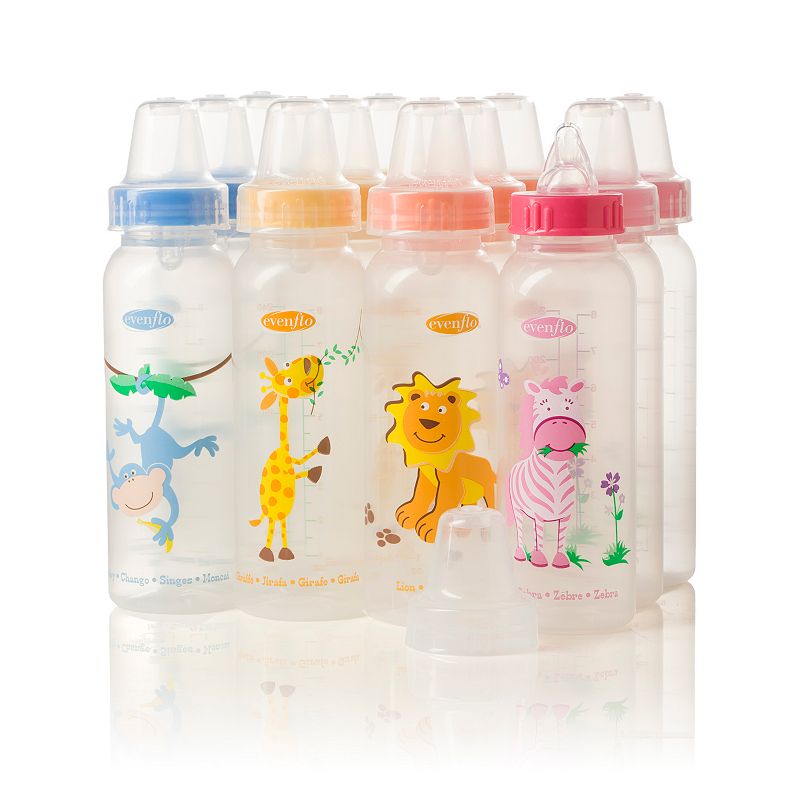 UPC 032884175451 product image for Evenflo 12-pk. Zoo Friends 8-oz. Bottles, Multicolor | upcitemdb.com