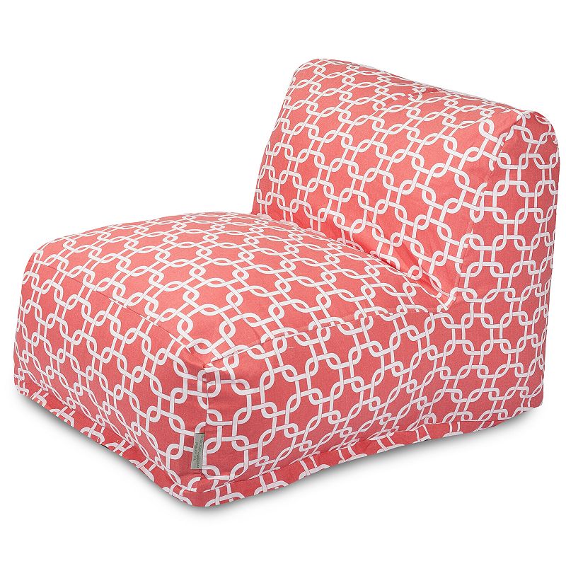 Majestic Home Goods Links Indoor Outdoor Beanbag Chair Lounger, Orange