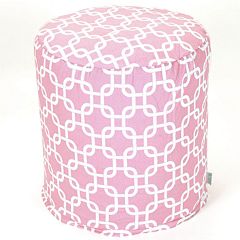 HomeRoots 474192 17 in. Cool Blush Solid Color Indoor Outdoor Pouf Ottoman,  Pale Pink, 1 - Fry's Food Stores