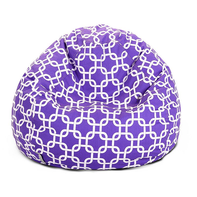 Majestic Home Goods Links Indoor Outdoor Small Beanbag, Purple