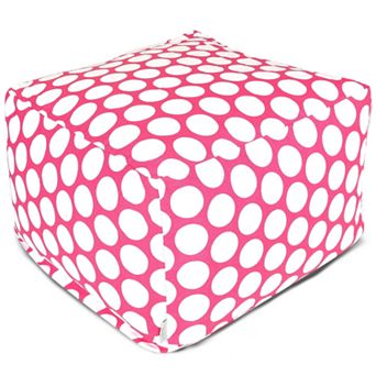 Majestic Home Goods Polka-Dot Large Cube Ottoman