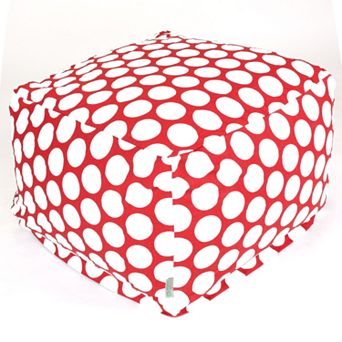 Majestic Home Goods Polka-Dot Large Cube Ottoman