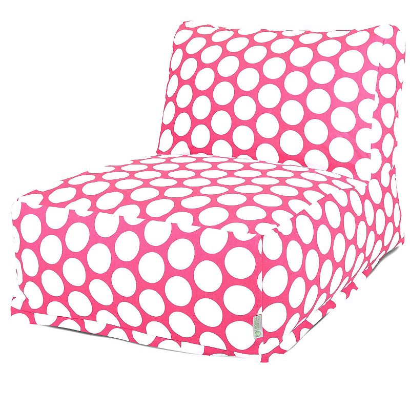 Majestic Home Goods Polka-Dot Beanbag Chair Lounger, Pink, FLR CUSHIN
