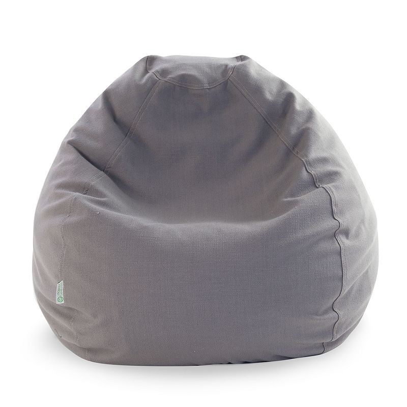 Majestic Home Goods Wales Small Beanbag Chair, Grey