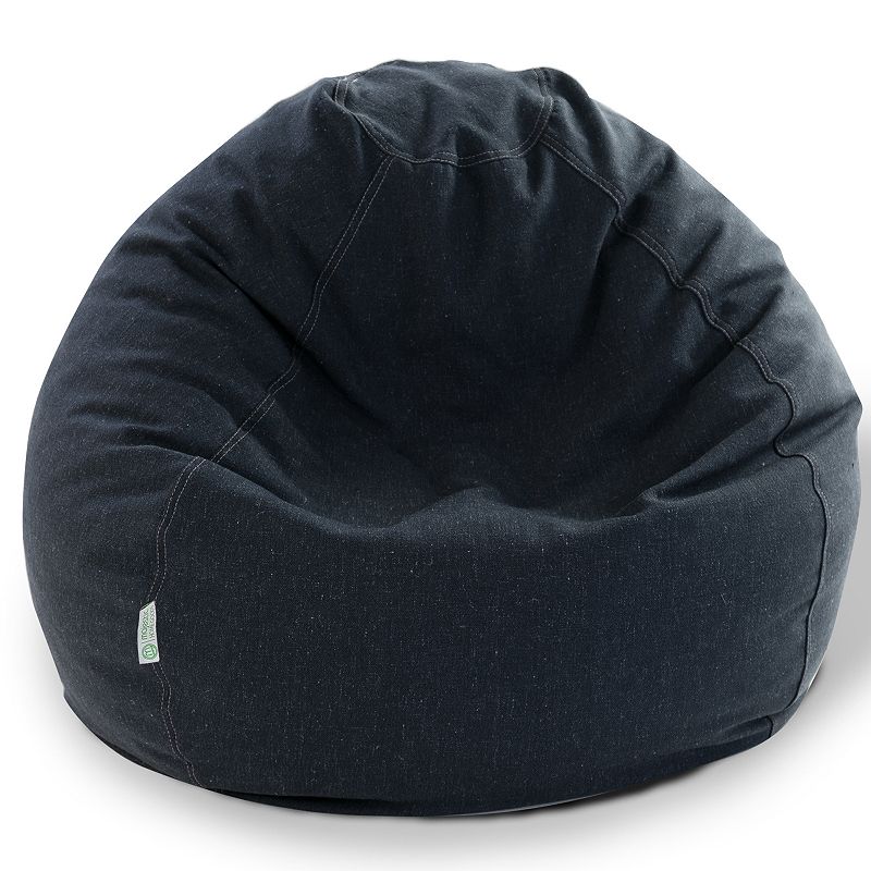 Majestic Home Goods Wales Small Beanbag Chair, Blue