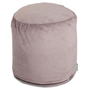 Majestic Home Goods Faux-Suede Small Pouf