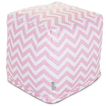 Majestic Home Goods Chevron Small Cube Ottoman