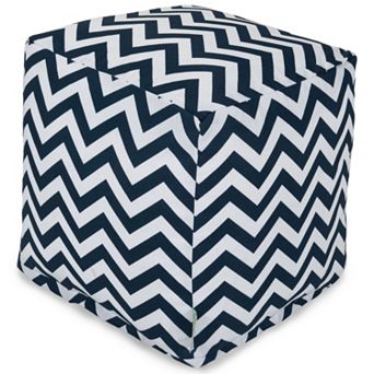 Majestic Home Goods Chevron Small Cube Ottoman