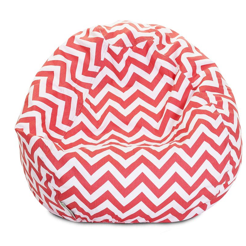 Majestic Home Goods Chevron Small Beanbag Chair, Pink