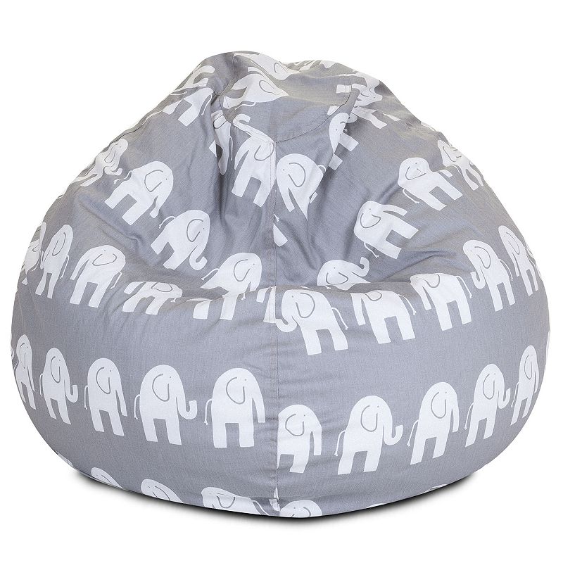 Majestic Home Goods Ellie Small Beanbag Chair, Grey