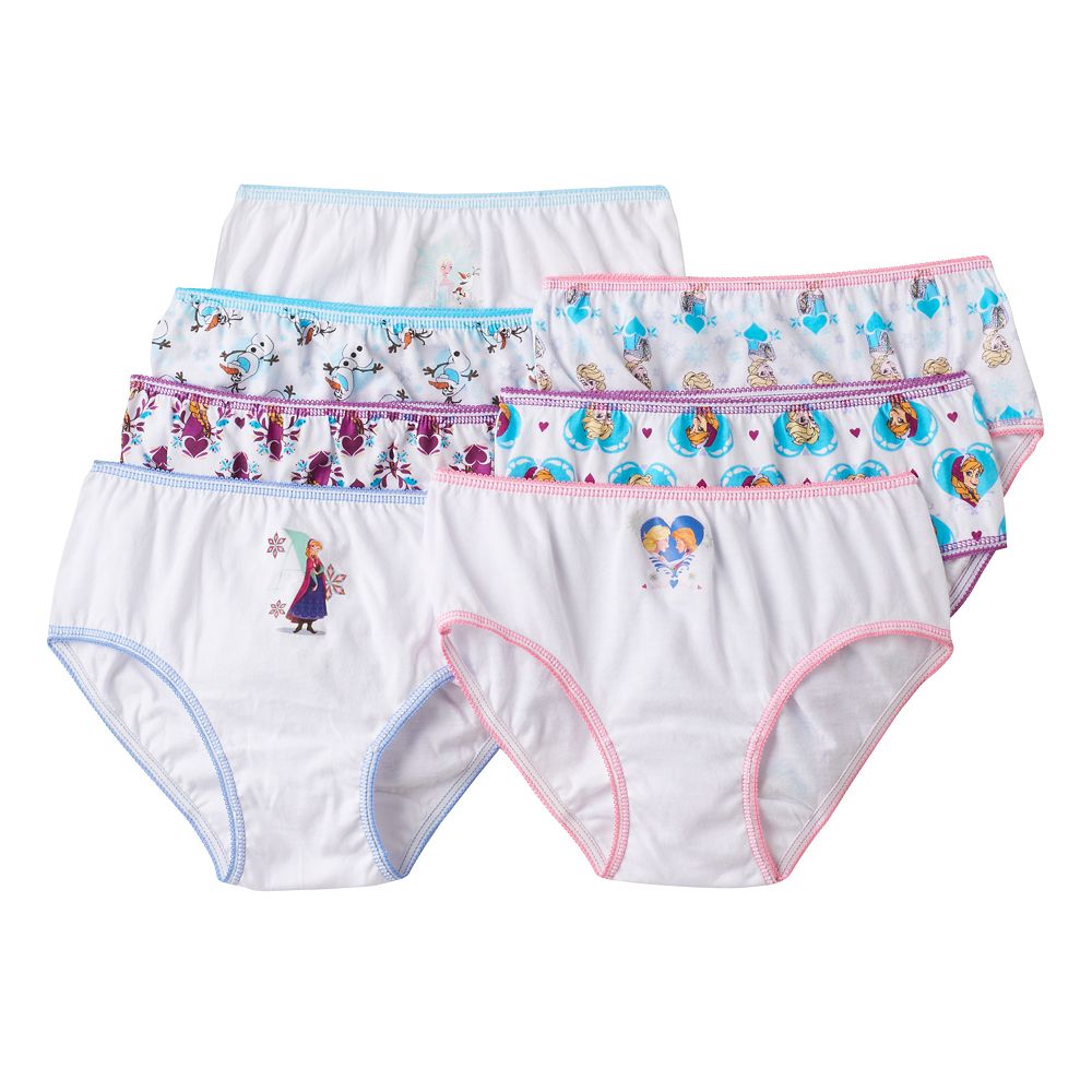 Disney Frozen Elsa Anna Olaf Girls Panties Underwear 7pc Sizes 4 6 8-NEW 