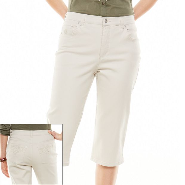 Gloria vanderbilt hot sale embroidered capris