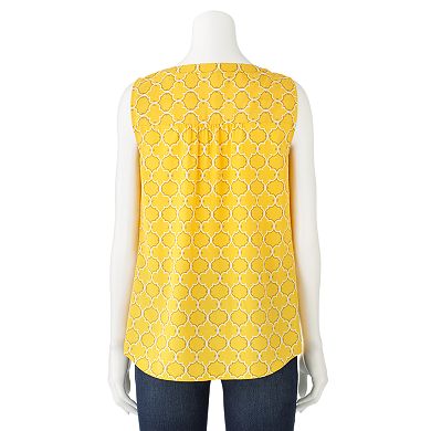 Croft & Barrow® Printed Shirred Shirt - Women's