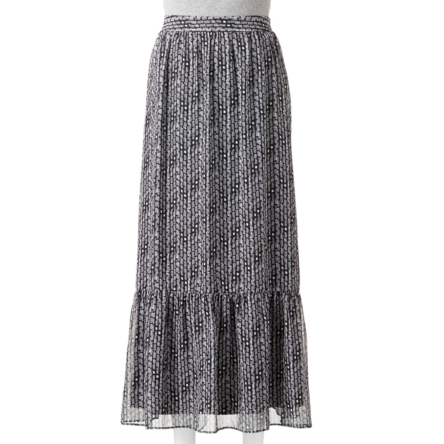 kohls long black skirt