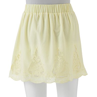 Stooshy Crochet Trim Skirt - Juniors