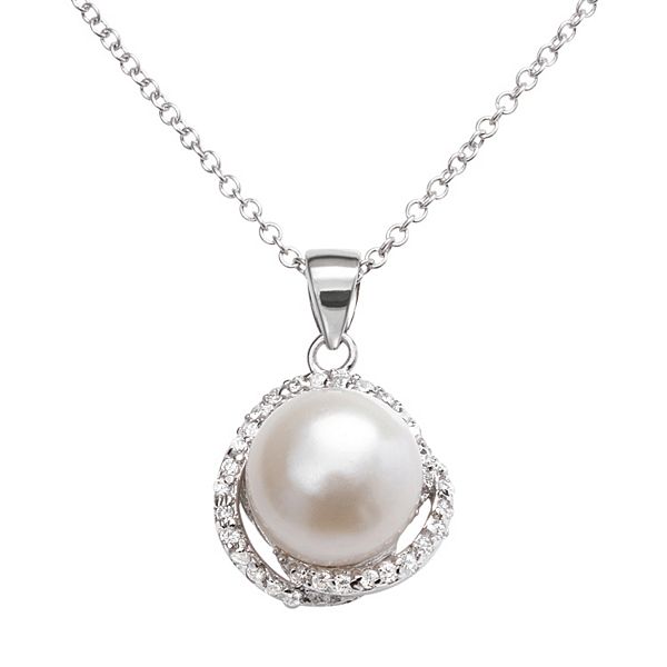 Sophie Miller Sterling Silver Freshwater Cultured Pearl & Cubic ...