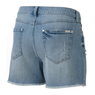 Women's Jennifer Lopez Frayed Denim Shorts