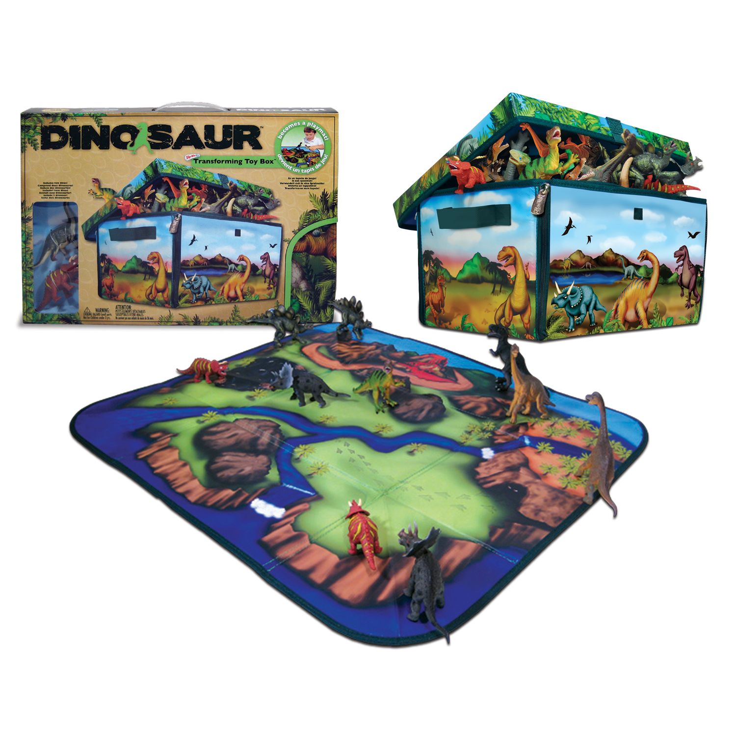 dinosaur play mat box