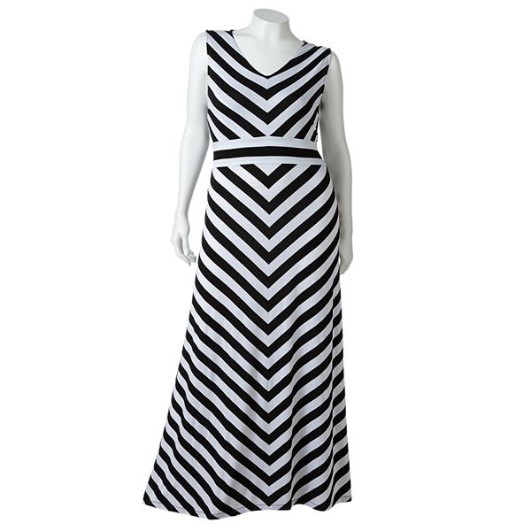 Plus Size Apt. 9® Striped Maxi Dress
