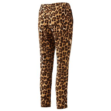 Women's Jennifer Lopez Leopard Soft Ankle Pants