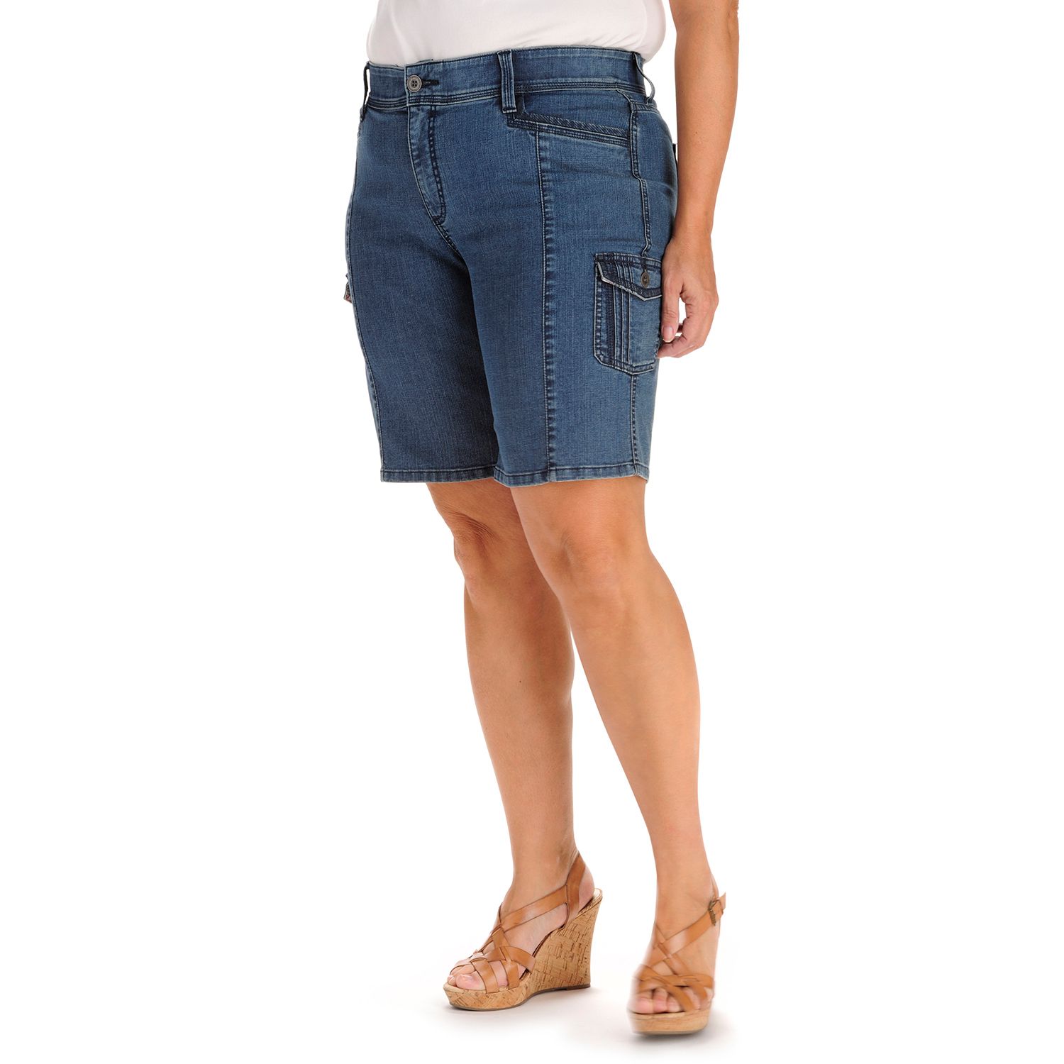 lee comfort waist shorts plus size
