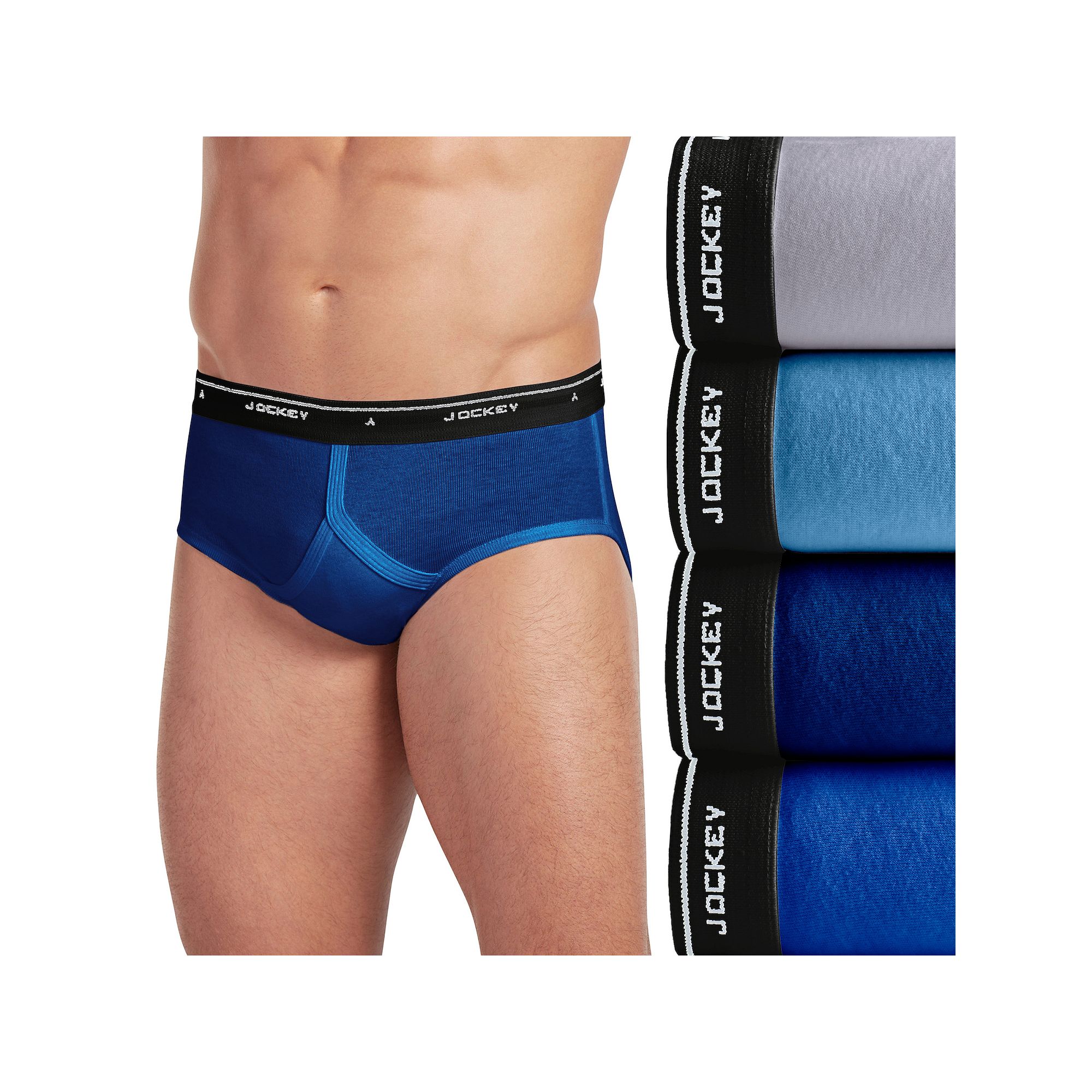 Mens Jockey® 4-pack Classic Low-Rise Briefs, Size: 32, Blue Gray