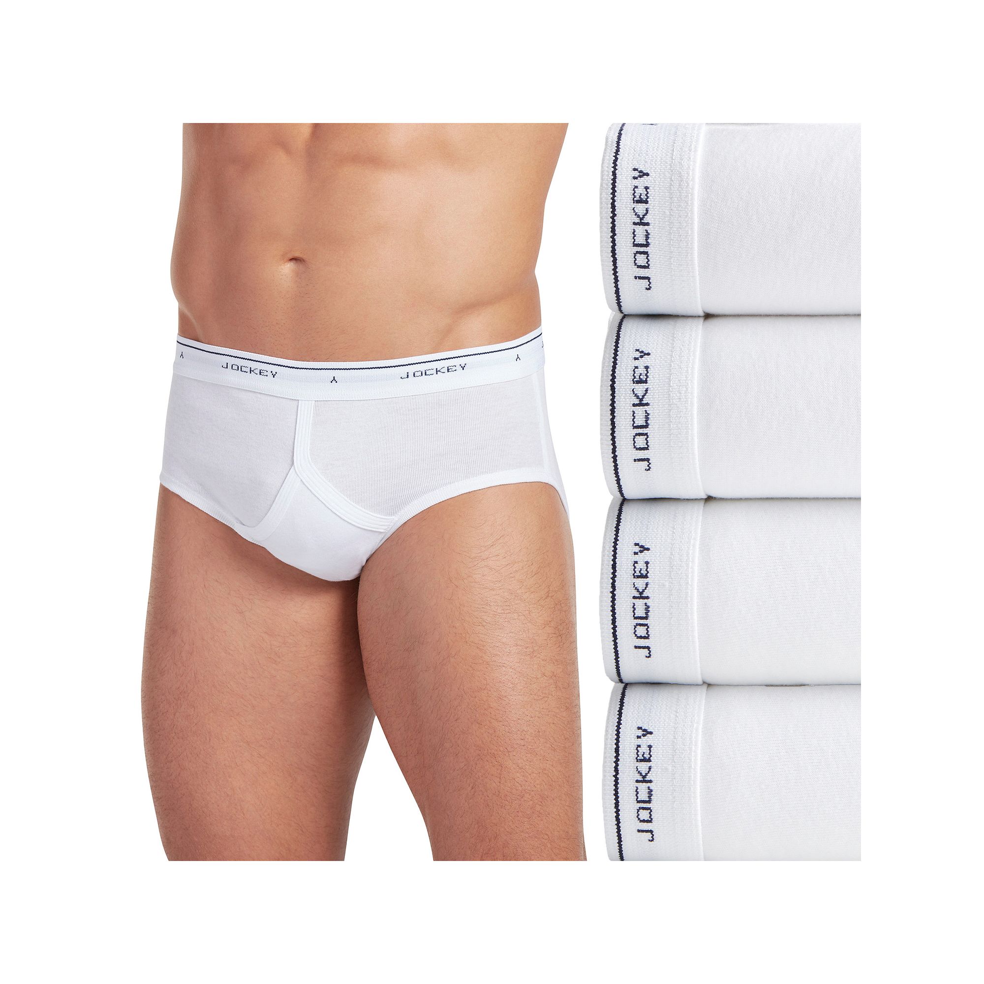 Mens Jockey® 4-pack Classic Low-Rise Briefs, Size: 32, White