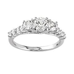 Kohl's sterling silver engagement on sale rings