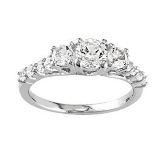 Stella Grace Sterling Silver Lab-Created White Sapphire Ring
