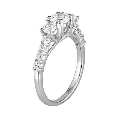 Stella Grace Sterling Silver Lab-Created White Sapphire Ring