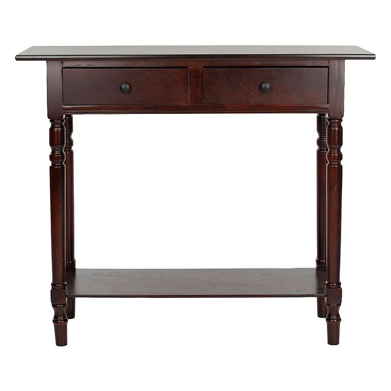 SAFAVIEH Rosemary 2-Drawer Console Table Dark Cherry