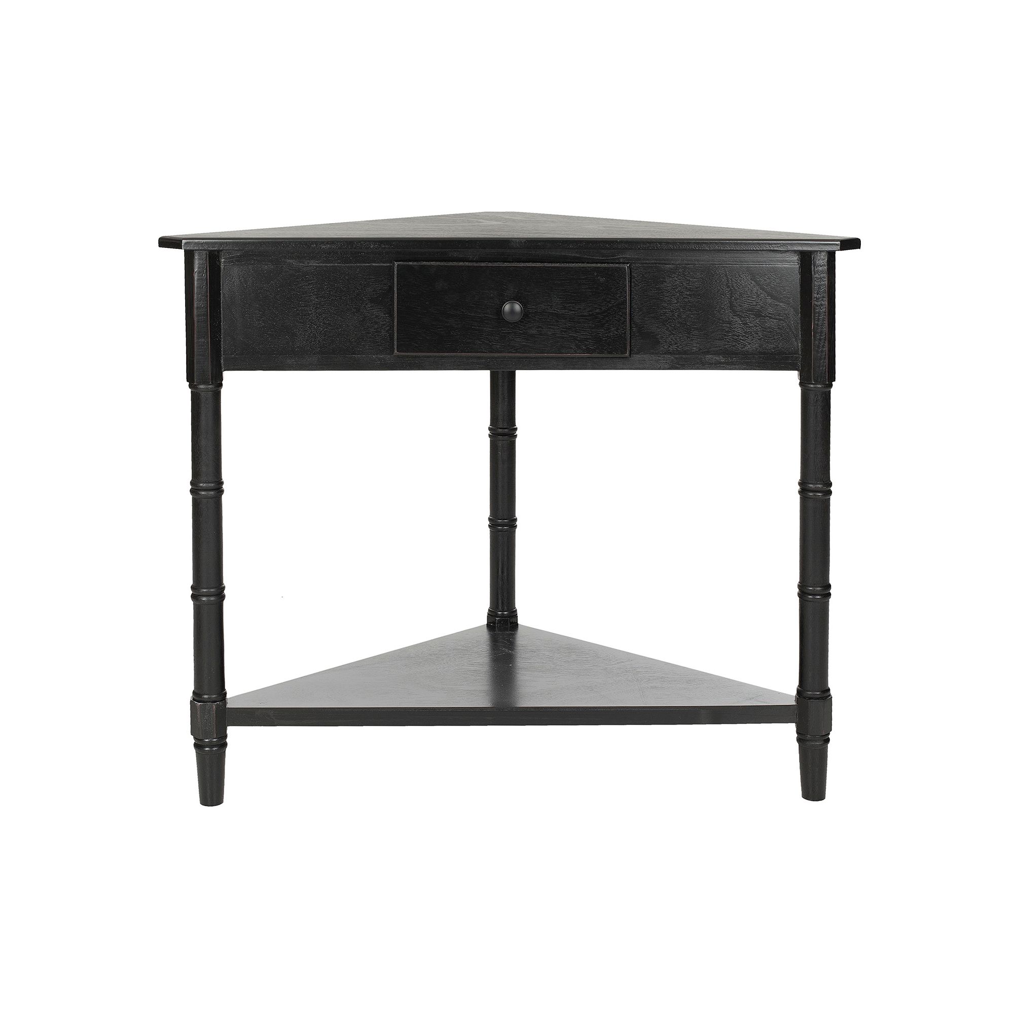 Safavieh Gomez Corner Accent Table, Distressed Black