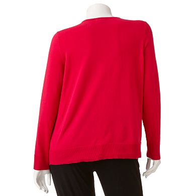 Plus Size Croft & Barrow® Essential Cardigan
