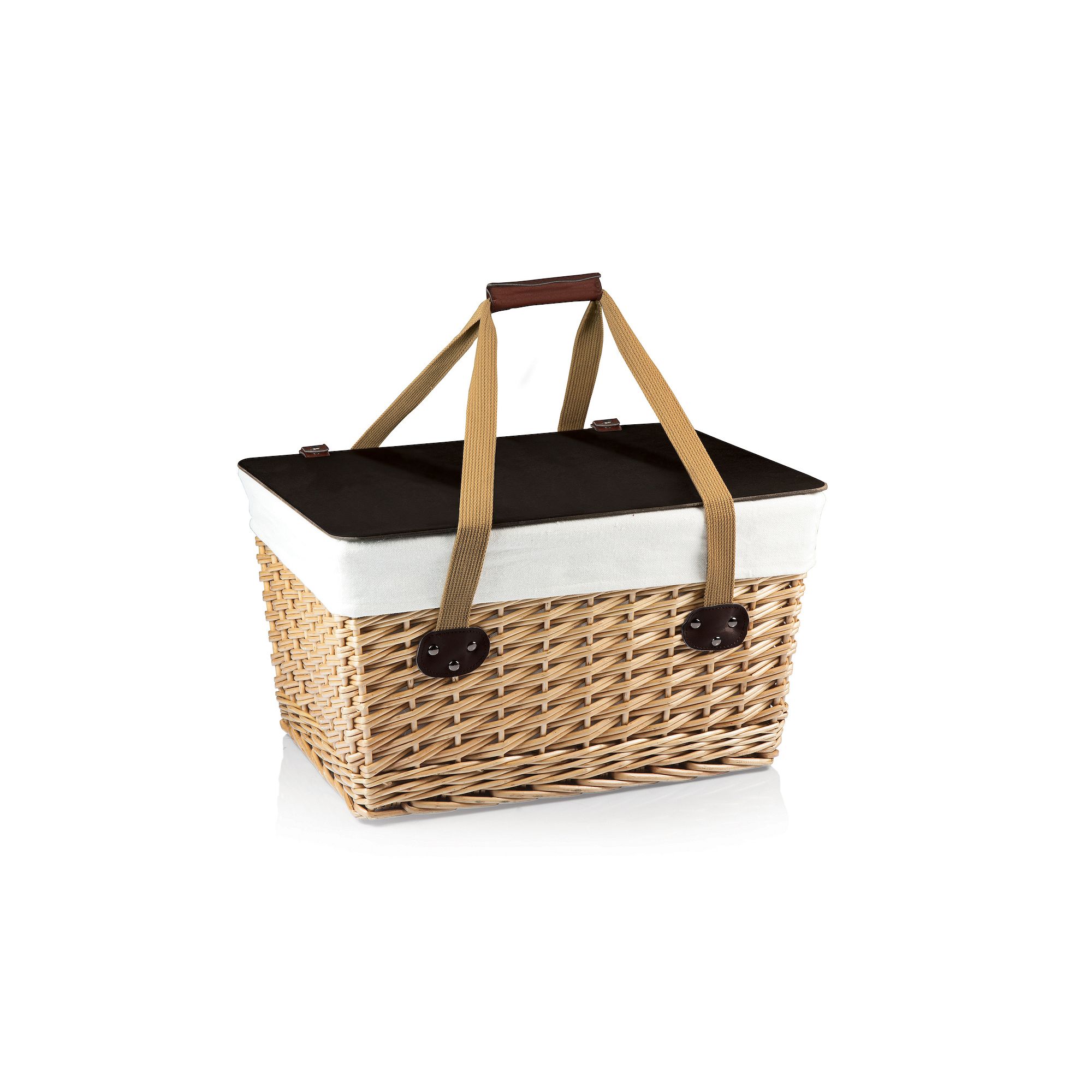 Picnic Time Canasta Grande Willow Picnic Basket, Brown