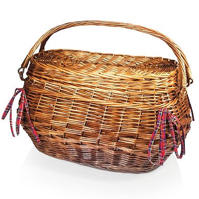 Picnic Time Highlander Willow Picnic Basket with Service for 4