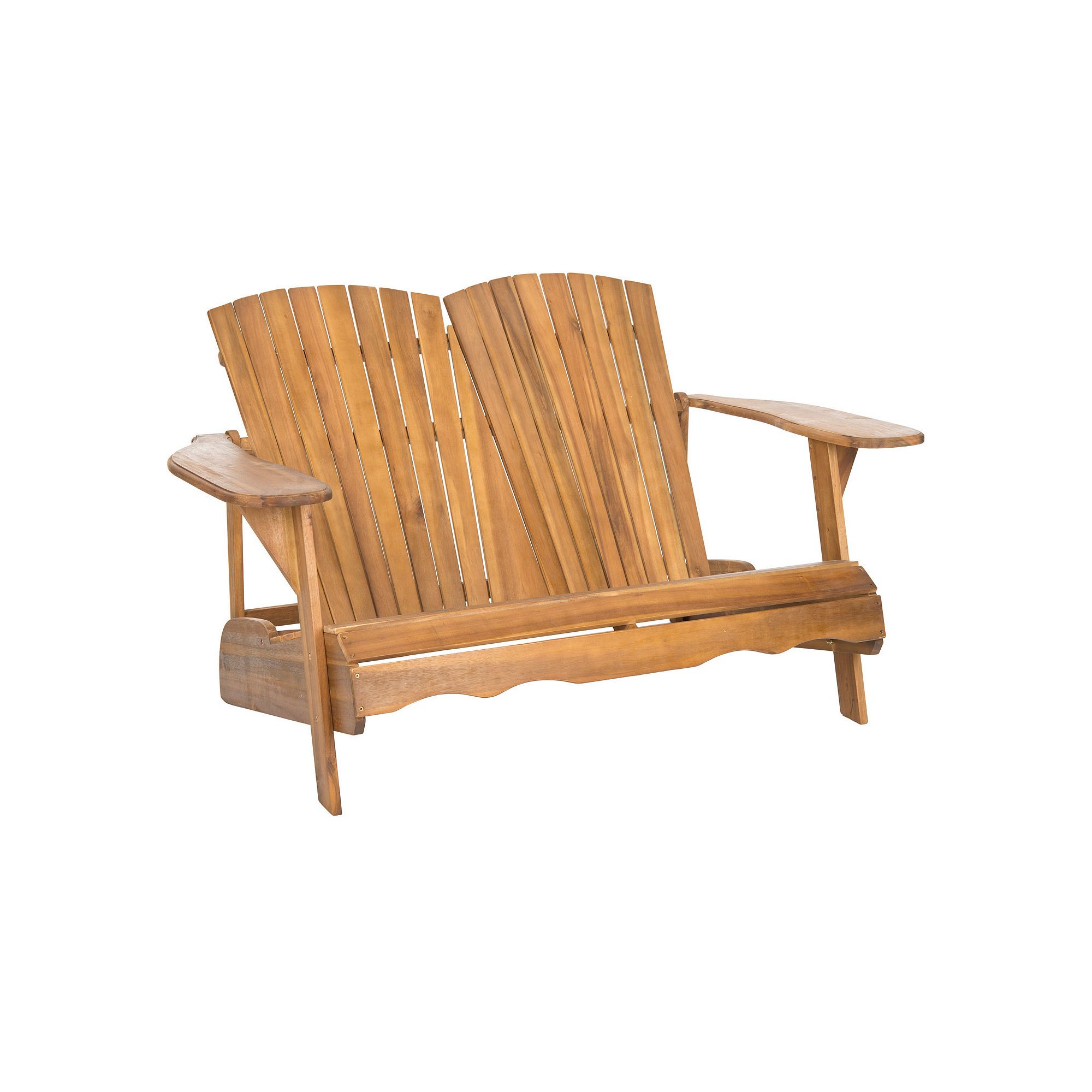 Safavieh Hantom Indoor / Outdoor Adirondack Bench, Natural