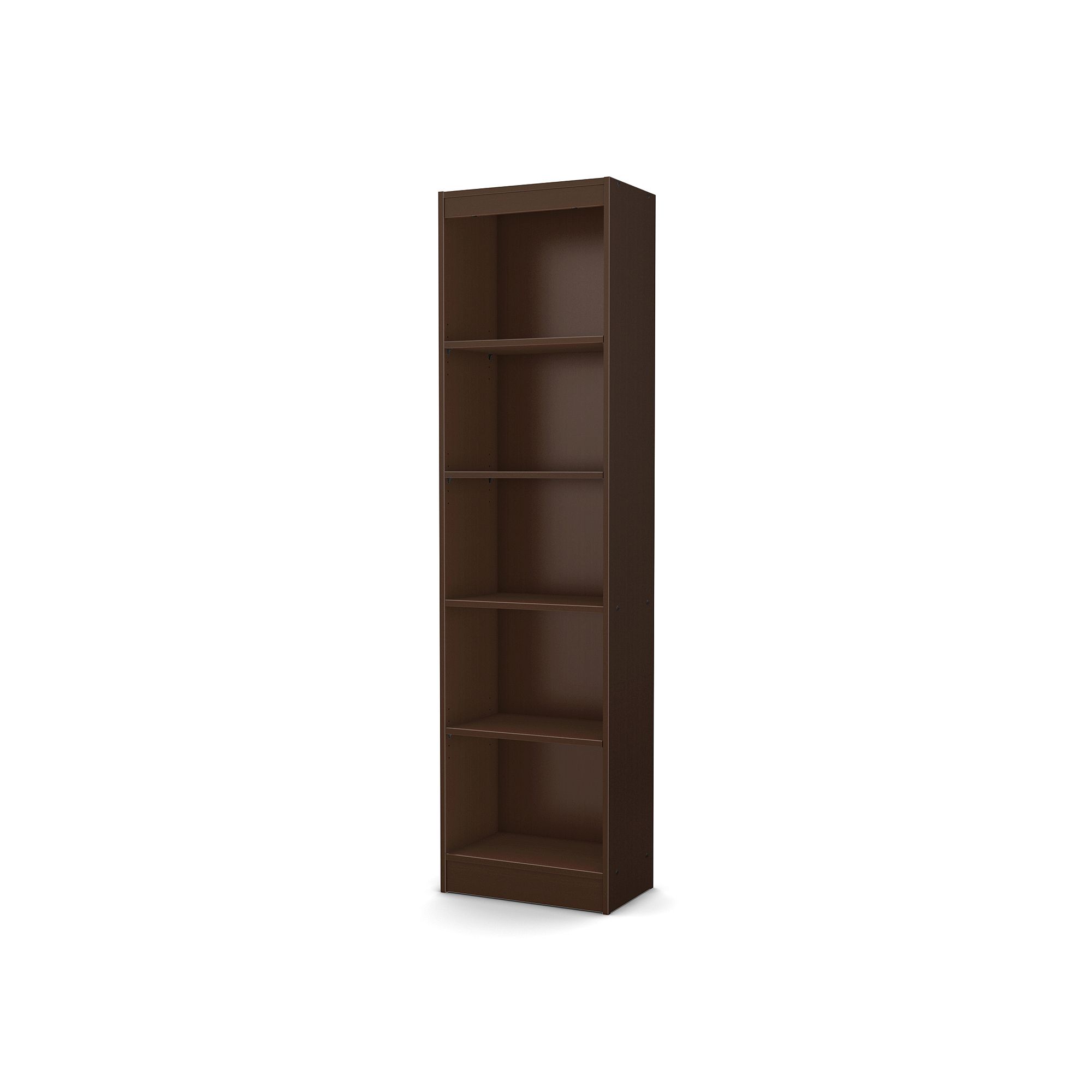 South Shore Axess 5-Shelf Narrow Bookcase, Brown