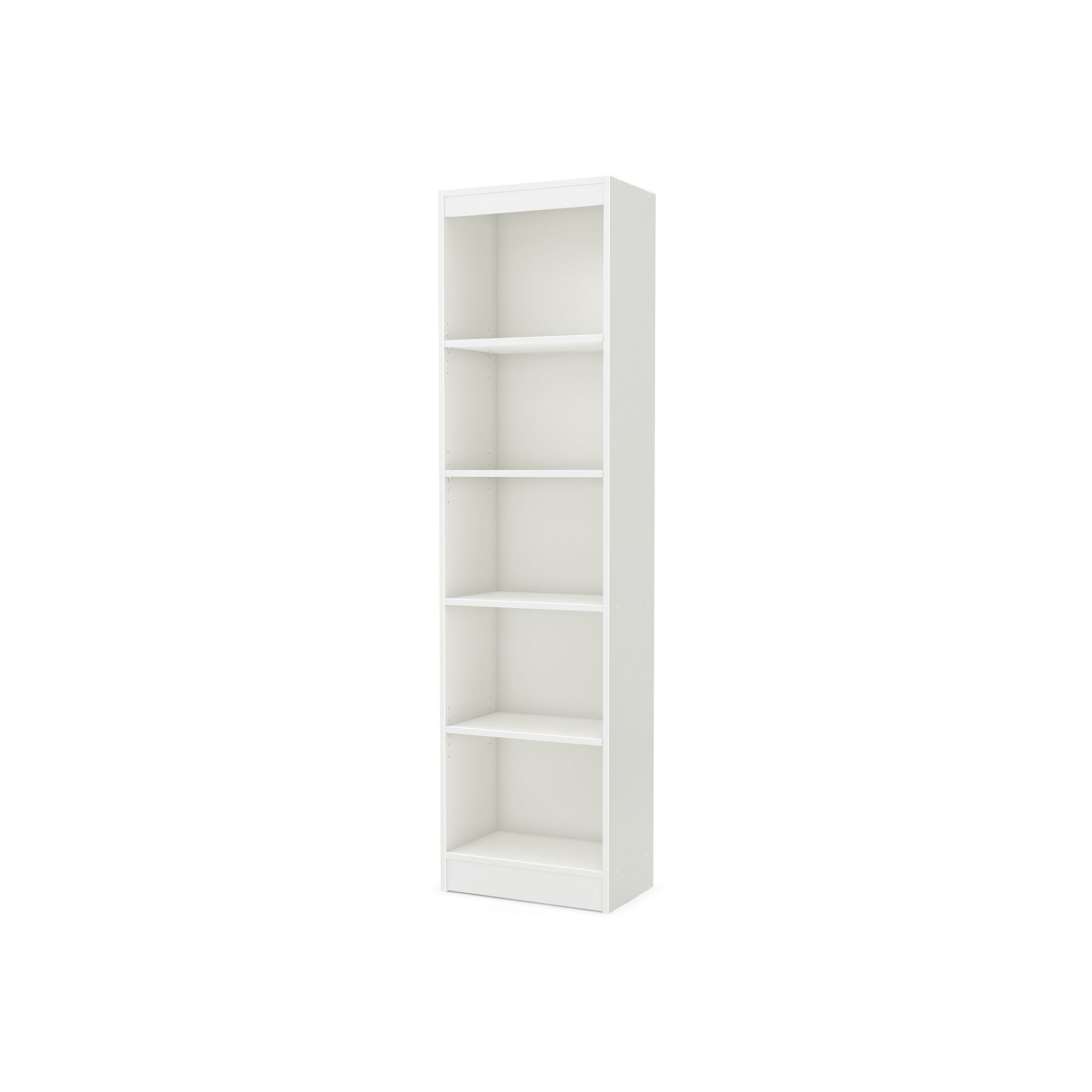 South Shore Axess 5-Shelf Narrow Bookcase, Pure White