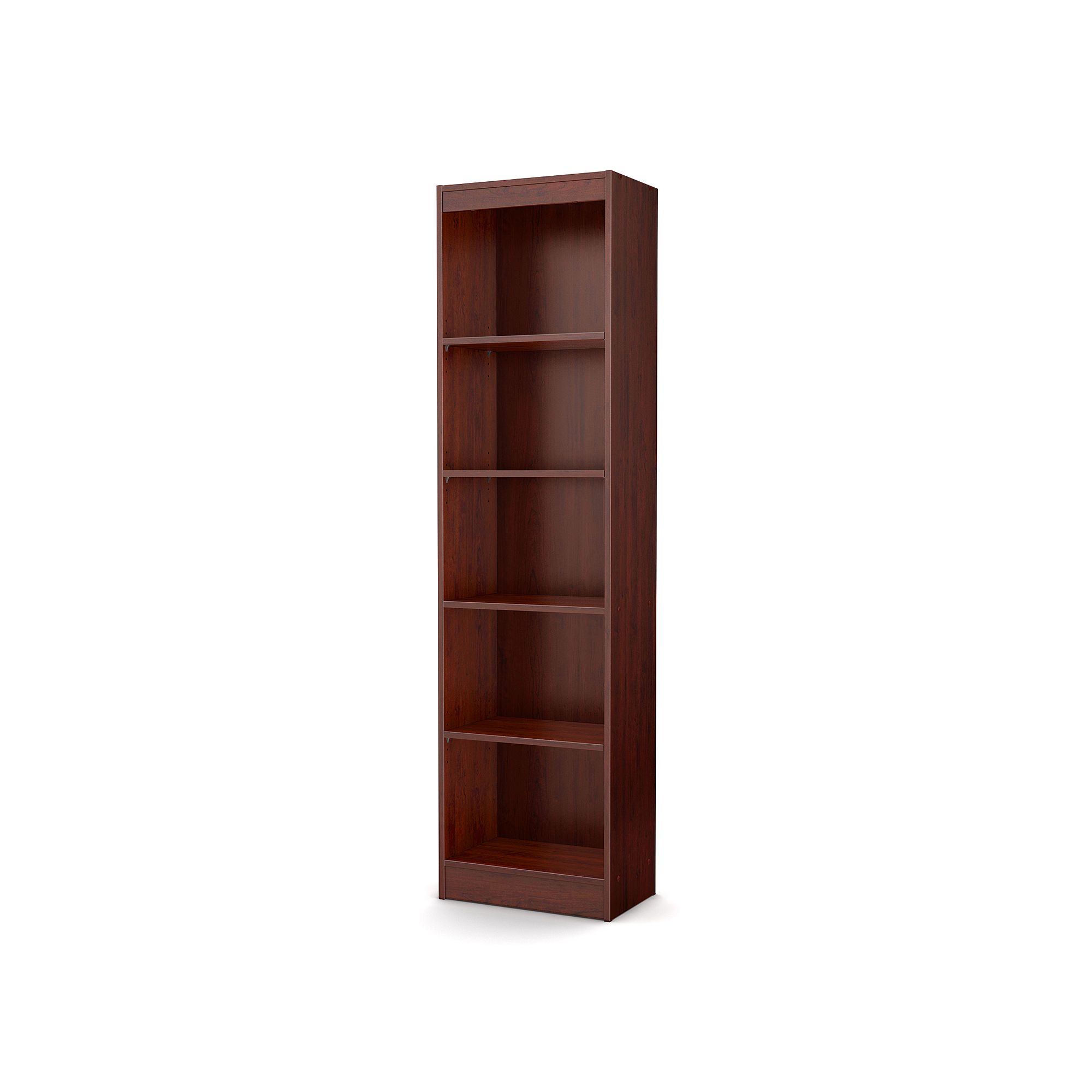 South Shore Axess 5-Shelf Narrow Bookcase, Royal Red