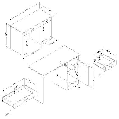 South Shore Axess Small Desk