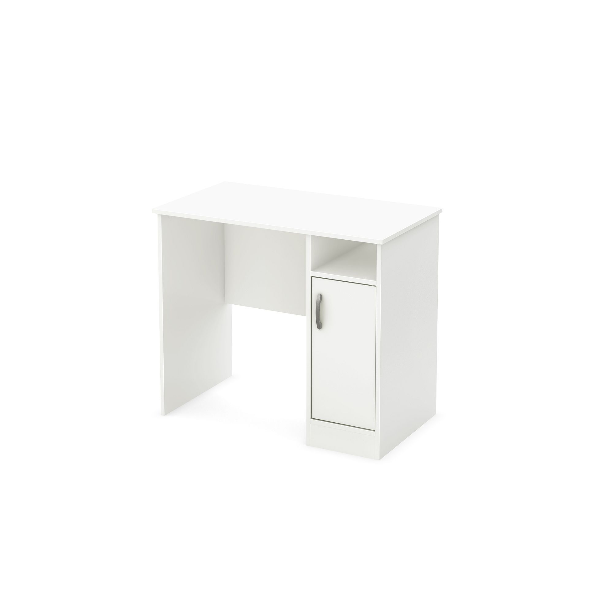 South Shore Axess Small Adjustable Shelf Desk, Pure White