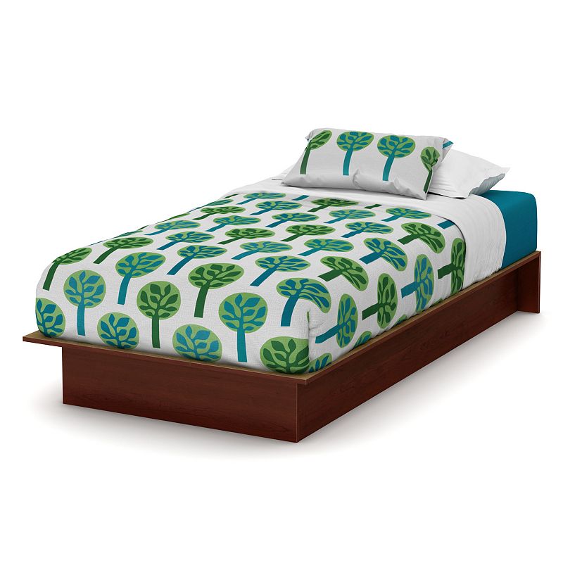 South Shore Cherry Finish Twin Platform Bed, Red