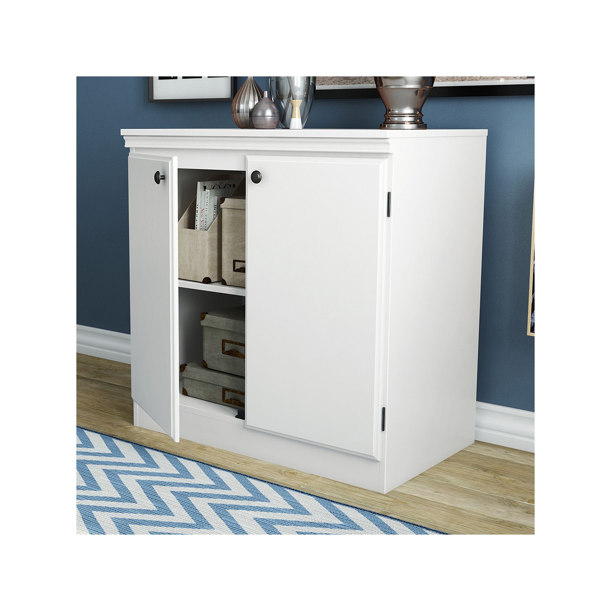 South Shore Morgan Small Storage Cabinet, Pure White