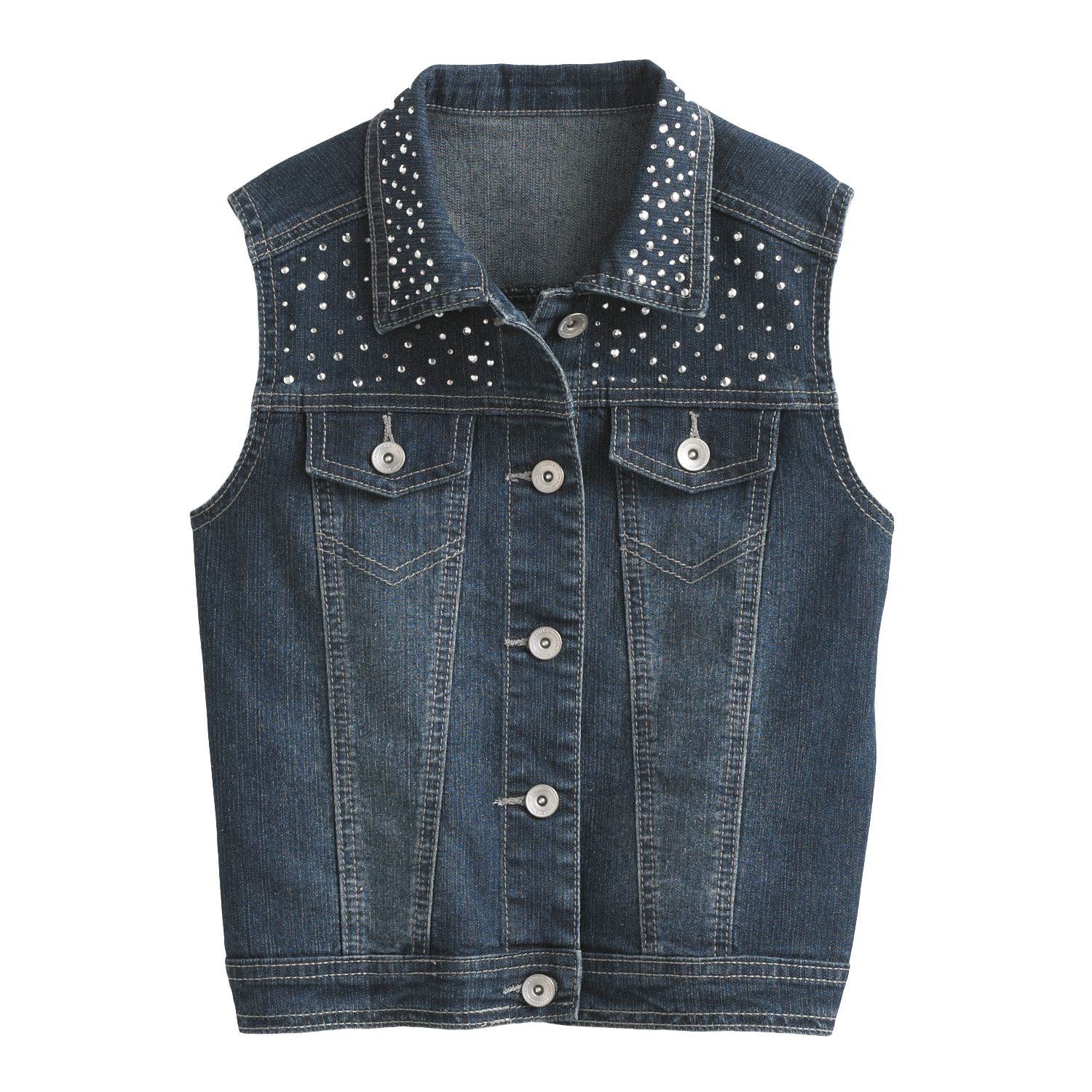 girls denim vest