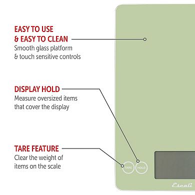 Escali Arti Metallic Glass Kitchen Scale