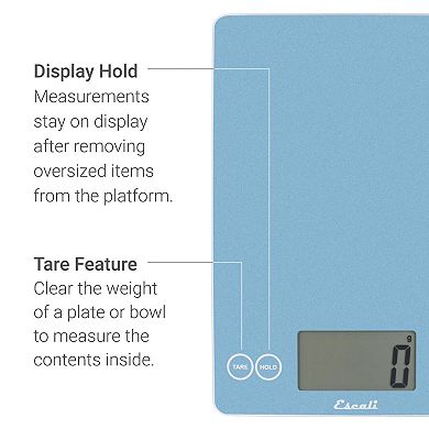 Escali Arti Metallic Glass Kitchen Scale