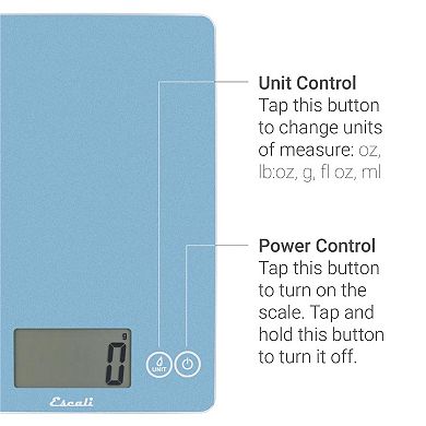 Escali Arti Metallic Glass Kitchen Scale