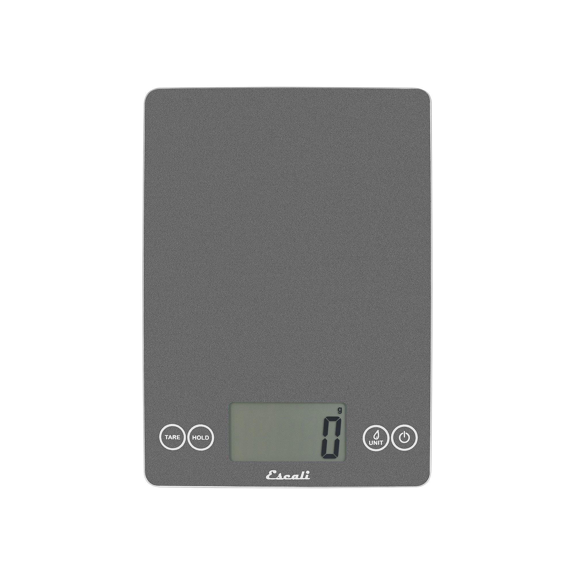 Escali Arti Metallic Glass Kitchen Scale, Gray