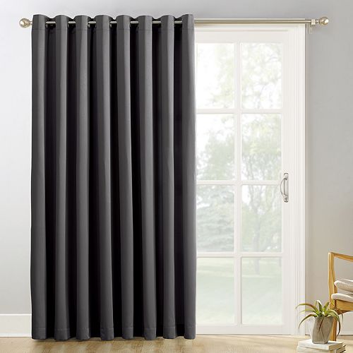 Sun Zero Blackout 1-Panel Ludlow Patio Door Window Curtain - 100" x 84"