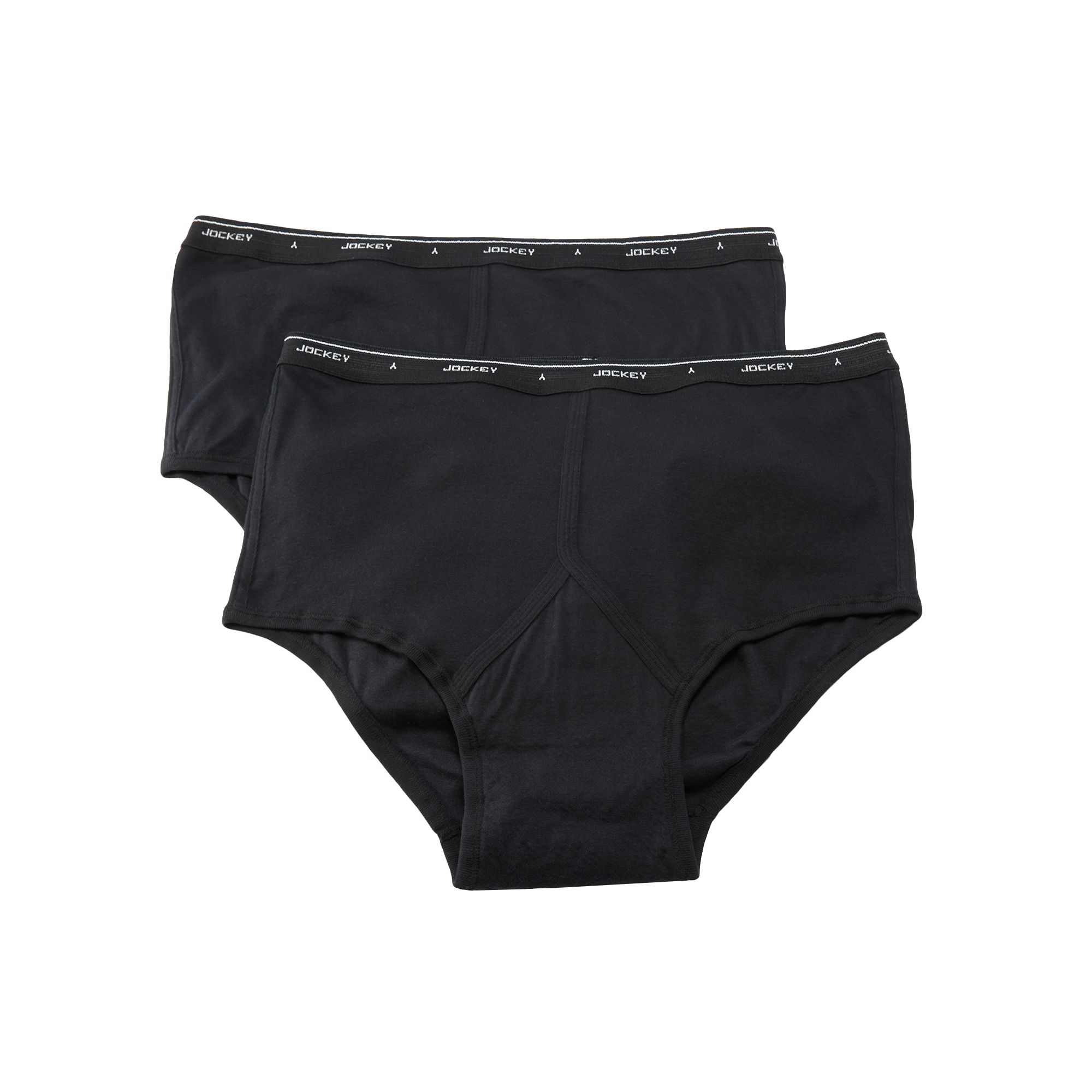 Big & Tall Jockey® 2-pack Classic Full-Rise Briefs, Mens, Size: 48B, Blac